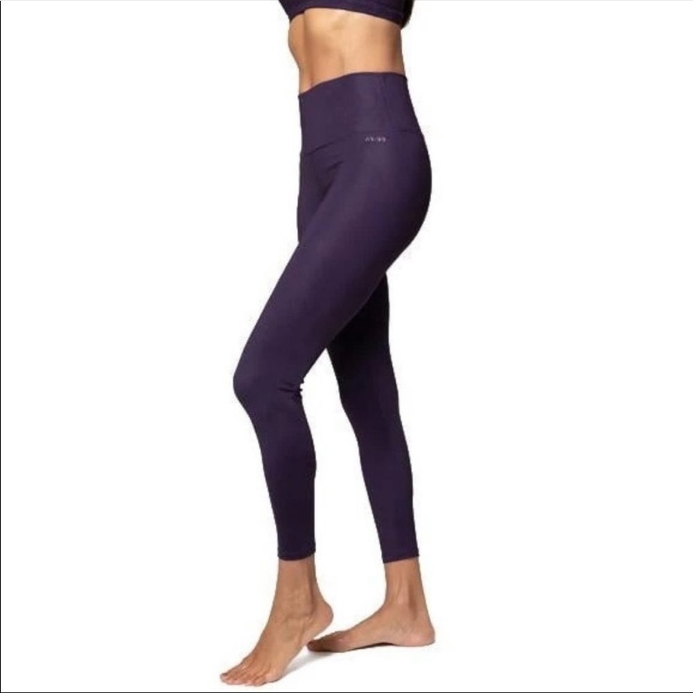 AR-33 Womens Purple High Waist Leggings sz M - Picture 11 of 11
